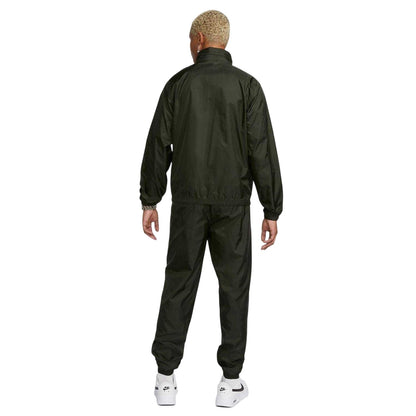 Sequoia-White - Back - Nike Mens Club Lined Tracksuit Set
