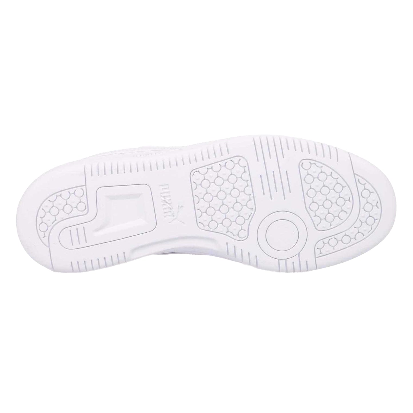 Grey-White - Lifestyle - Puma Womens-Ladies Rebound V6 Tumbled Leather Low Cut Trainers