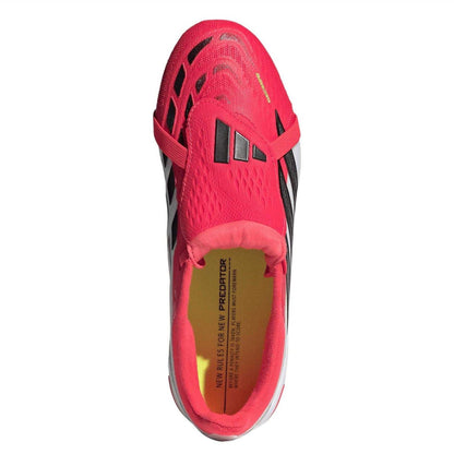 Red-White - Lifestyle - Adidas Childrens-Kids Predator Elite Fold Over Firm Ground Football Boots