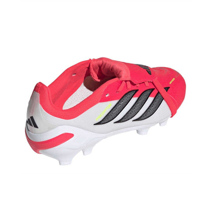 Red-White - Back - Adidas Childrens-Kids Predator Elite Fold Over Firm Ground Football Boots