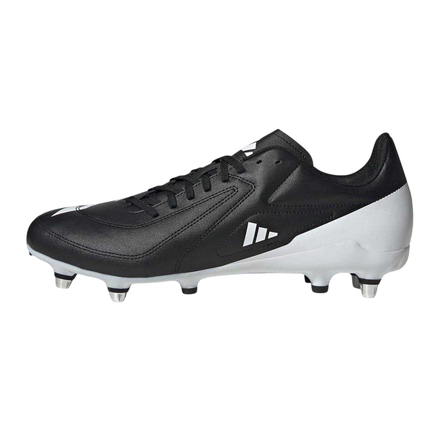 Black-White - Back - Adidas Mens RS15 Elite Soft Ground Rugby Boots