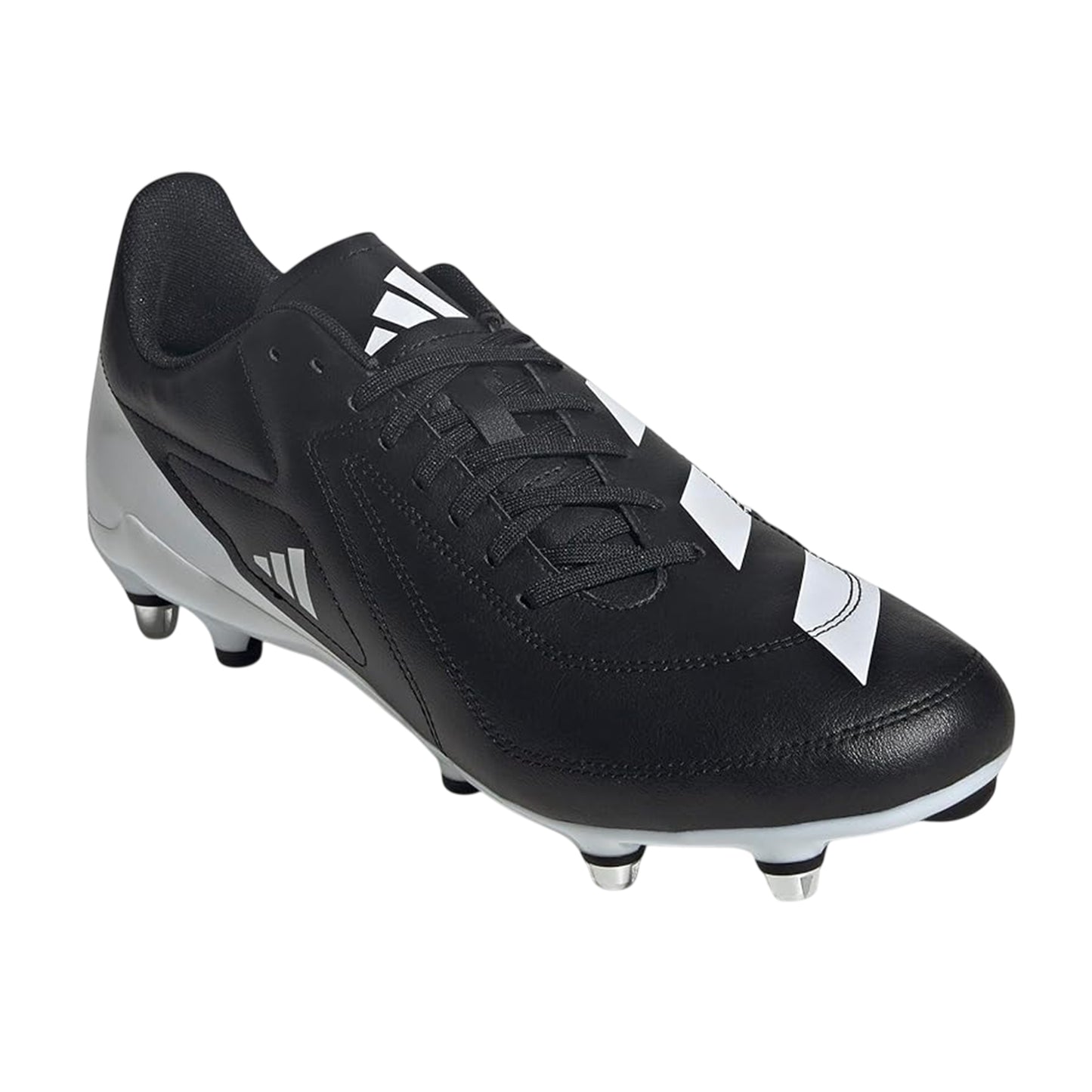 Black-White - Lifestyle - Adidas Mens RS15 Elite Soft Ground Rugby Boots