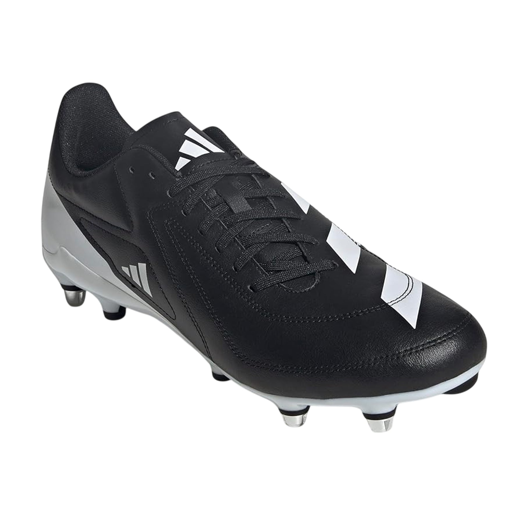 Black-White - Lifestyle - Adidas Mens RS15 Elite Soft Ground Rugby Boots