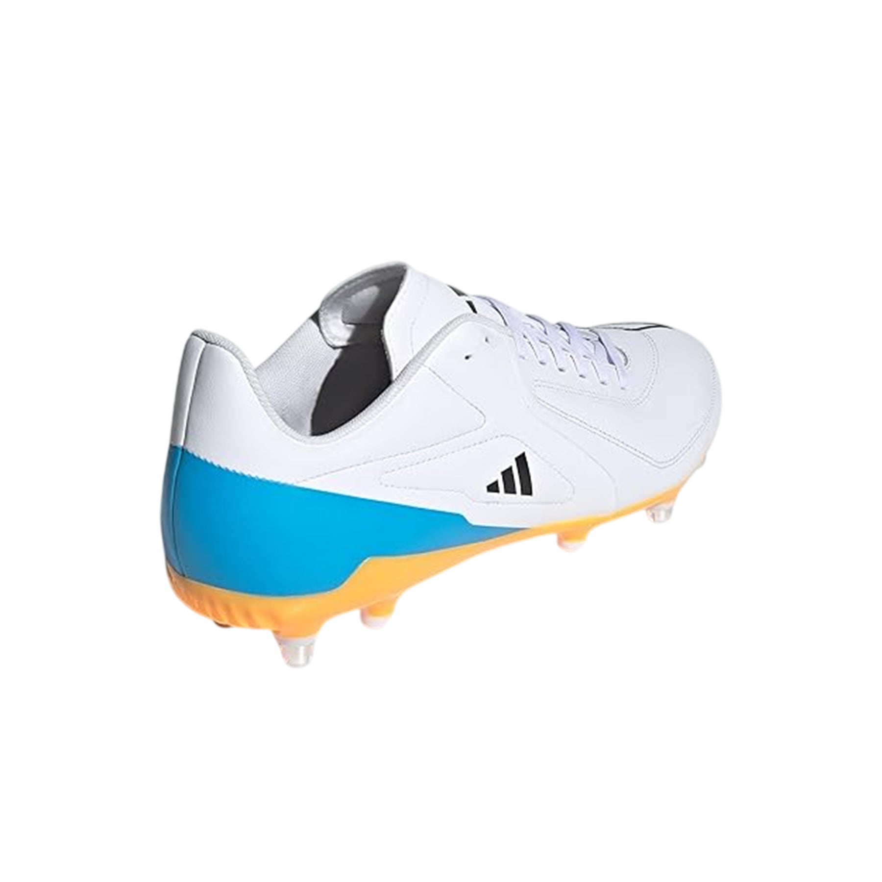 White-Black - Back - Adidas Mens RS15 Elite Soft Ground Rugby Boots