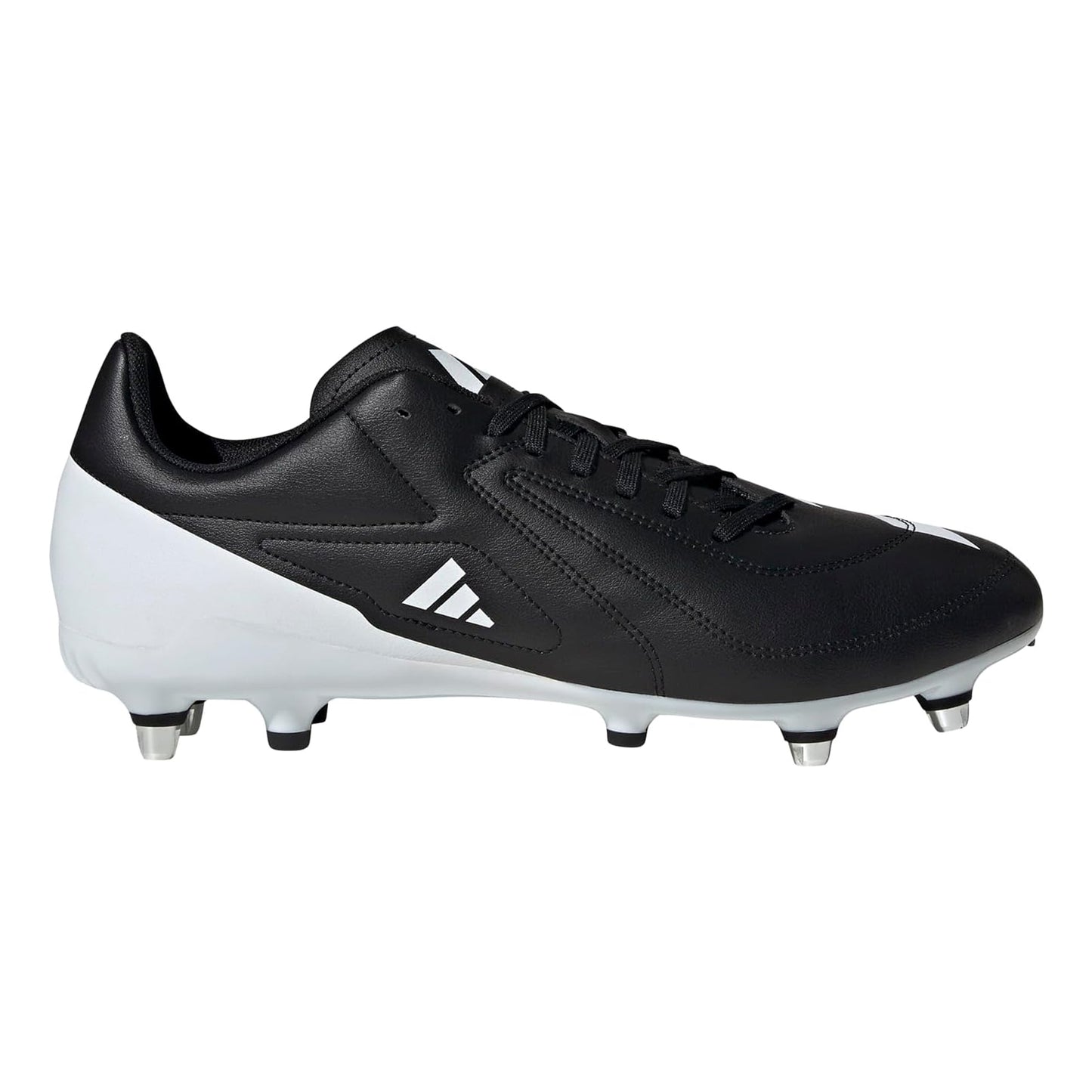 Black-White - Front - Adidas Mens RS15 Elite Soft Ground Rugby Boots