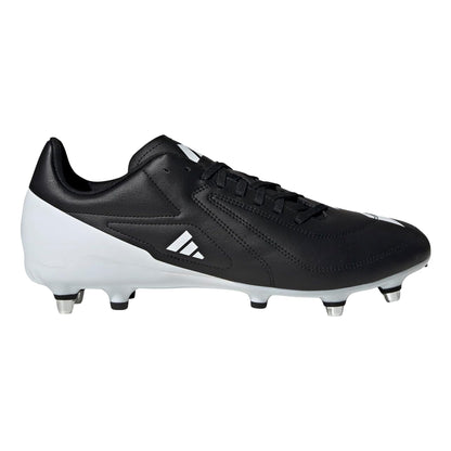 Black-White - Front - Adidas Mens RS15 Elite Soft Ground Rugby Boots