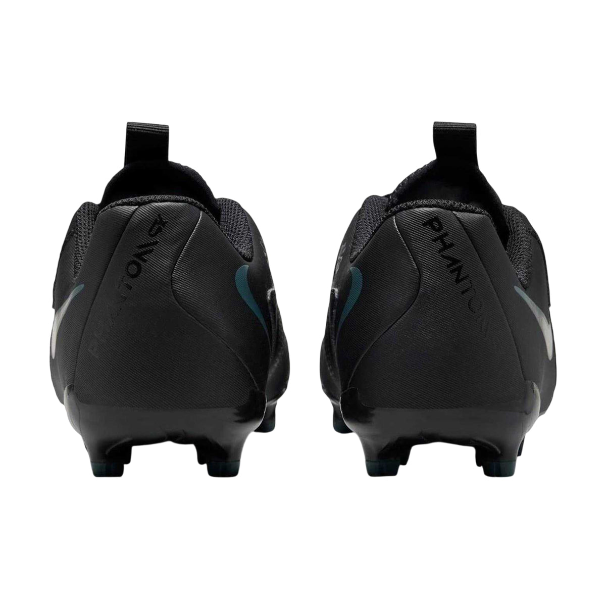 Black-Green - Back - Nike Childrens-Kids Phantom GX II Academy Firm Ground Football Boots