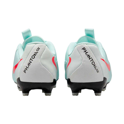 Mint-Red - Back - Nike Childrens-Kids Phantom GX II Academy Firm Ground Football Boots