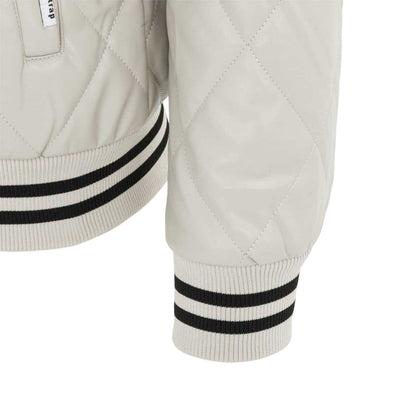 White - Lifestyle - Firetrap Mens Snap Bomber Jacket