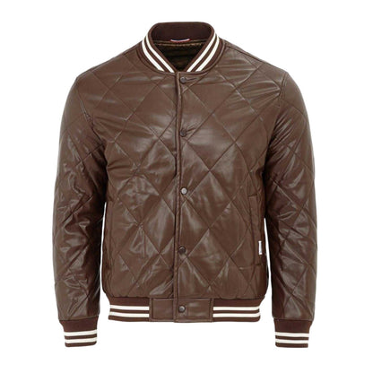 Coffee - Front - Firetrap Mens Snap Bomber Jacket