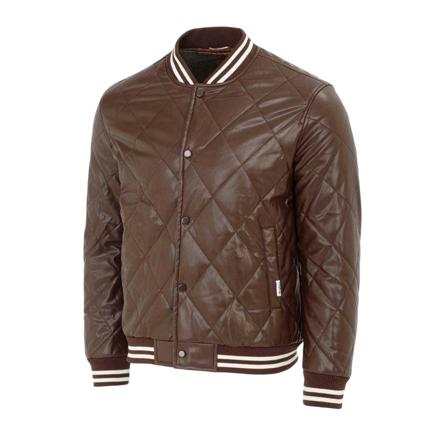 Coffee - Side - Firetrap Mens Snap Bomber Jacket