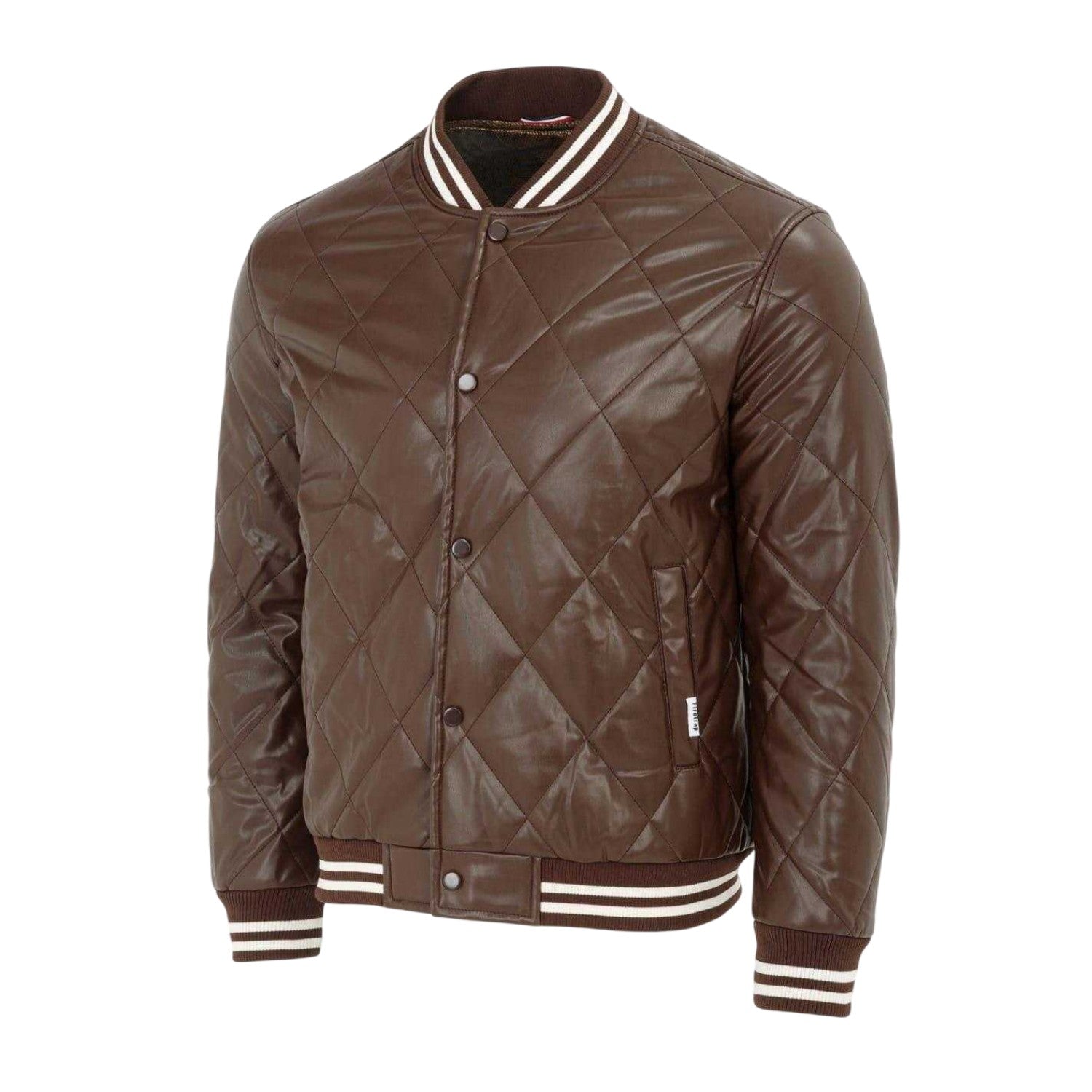 Coffee - Side - Firetrap Mens Snap Bomber Jacket