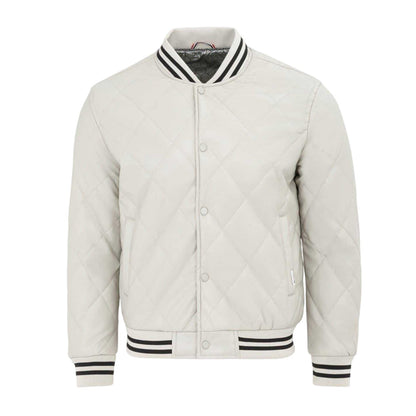 White - Front - Firetrap Mens Snap Bomber Jacket
