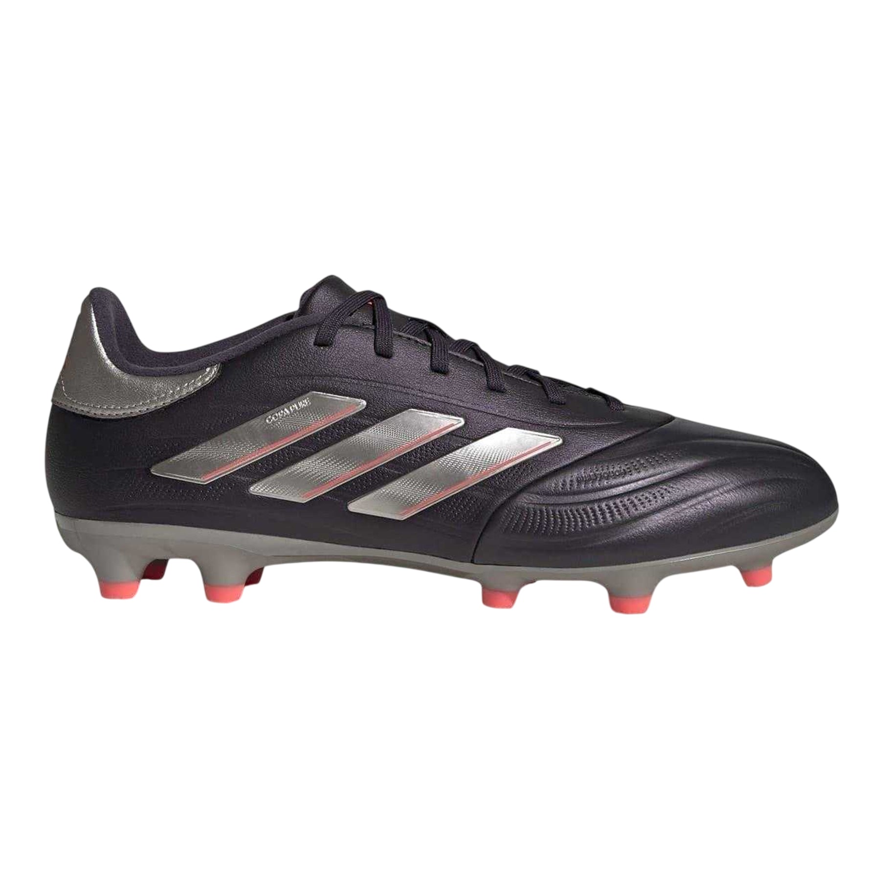 Black-Silver - Front - Adidas Mens Copa Pure 2 League Cow Leather Firm Ground Football Boots