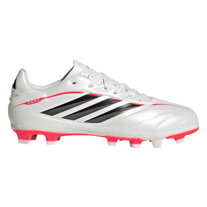 Silver-Black - Front - Adidas Childrens-Kids Copa Pure Iv Club Firm Ground Football Boots