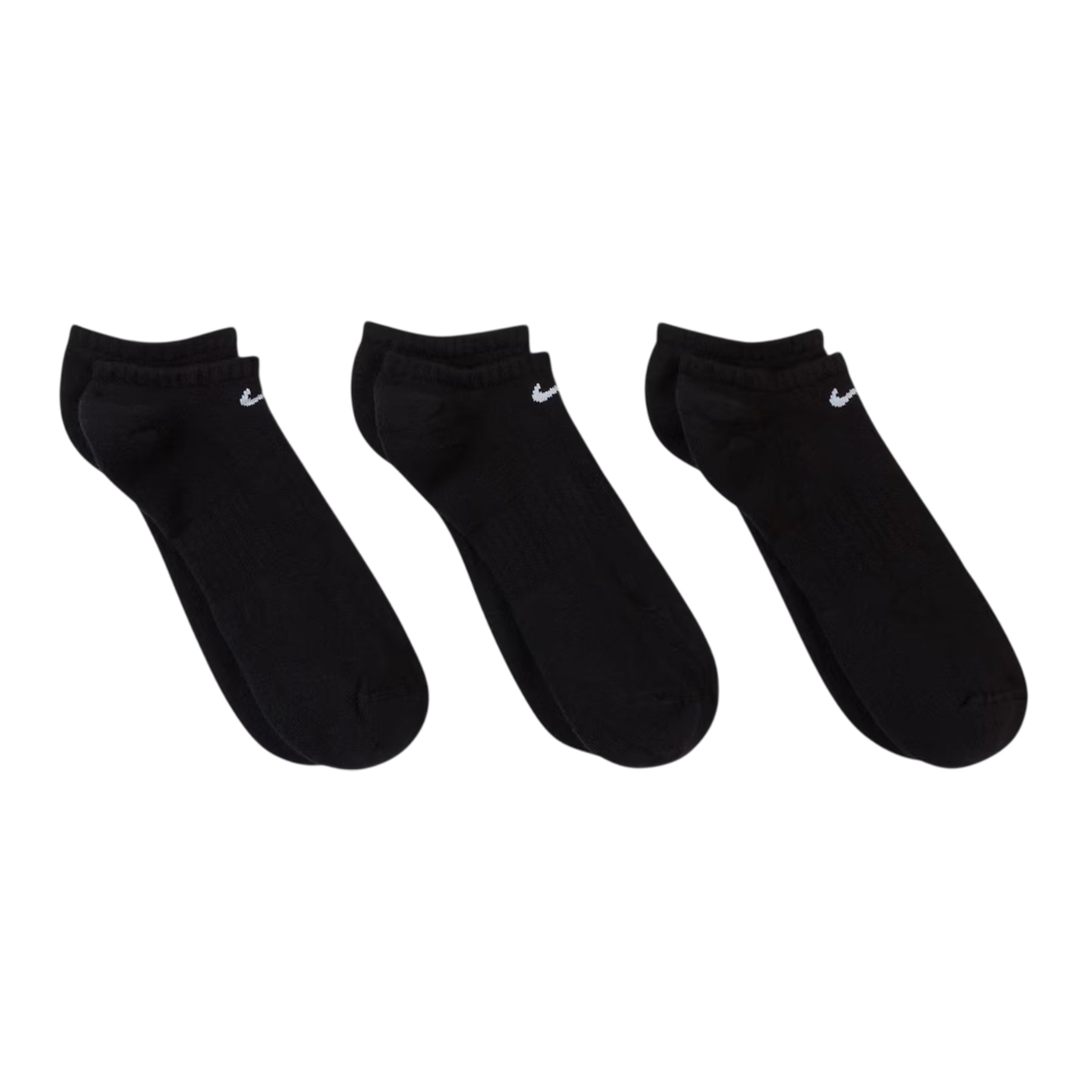 Black-White - Back - Nike Womens-Ladies Cushioned No-Show Socks (Pack of 3)