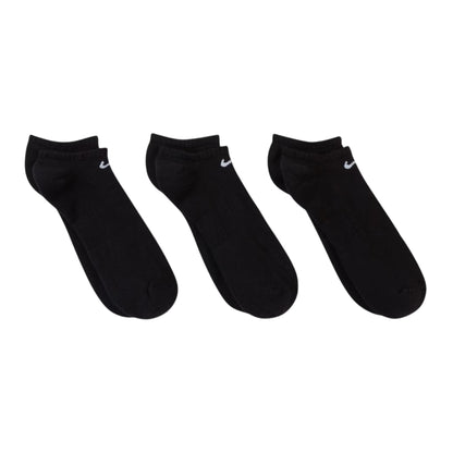 Black-White - Back - Nike Womens-Ladies Cushioned No-Show Socks (Pack of 3)