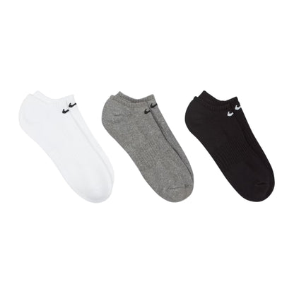 White-Black - Back - Nike Womens-Ladies Cushioned No-Show Socks (Pack of 3)