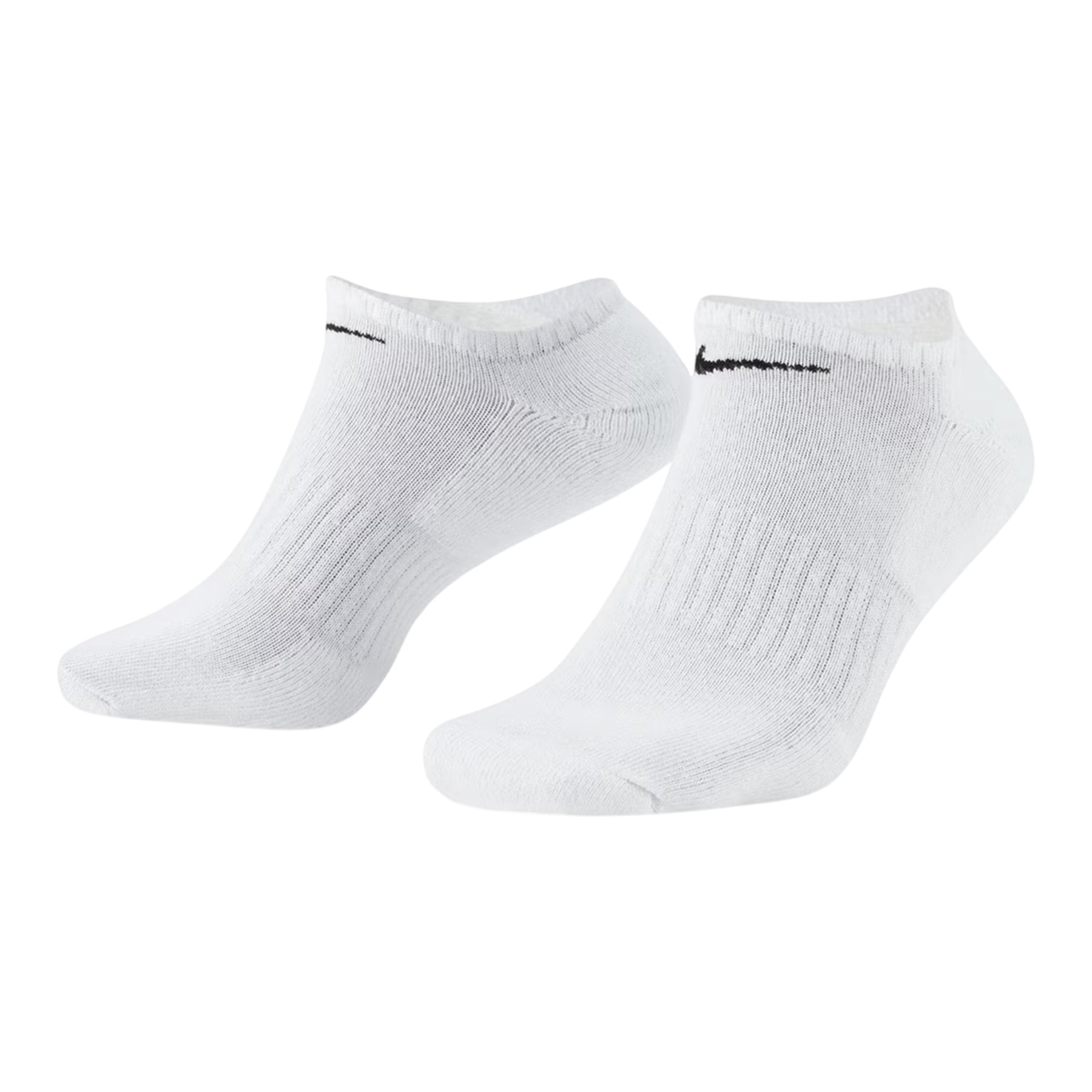 White-Black - Side - Nike Womens-Ladies Cushioned No-Show Socks (Pack of 3)