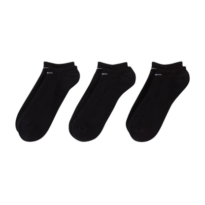 Black-White - Front - Nike Womens-Ladies Cushioned No-Show Socks (Pack of 3)