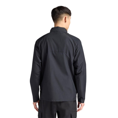 Black - Back - New Balance Mens Two Tone Woven Hooded Jacket