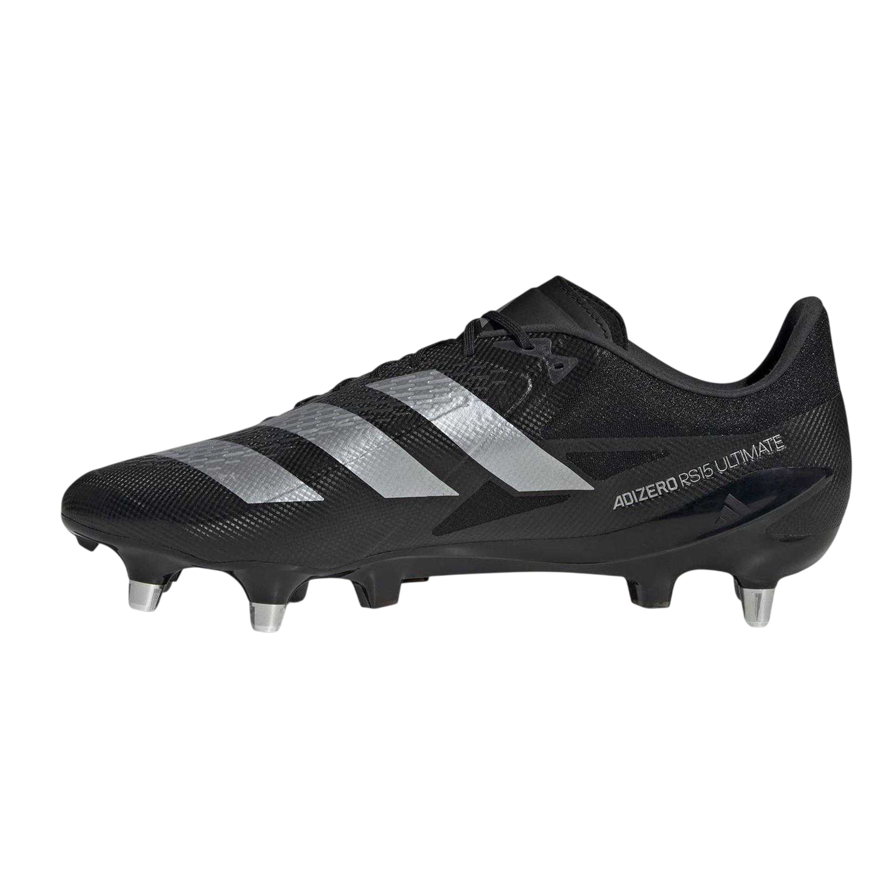Core Black - Side - Adidas Childrens-Kids Adizero Rs15 Ultimate Soft Ground Rugby Boots