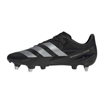 Core Black - Side - Adidas Childrens-Kids Adizero Rs15 Ultimate Soft Ground Rugby Boots