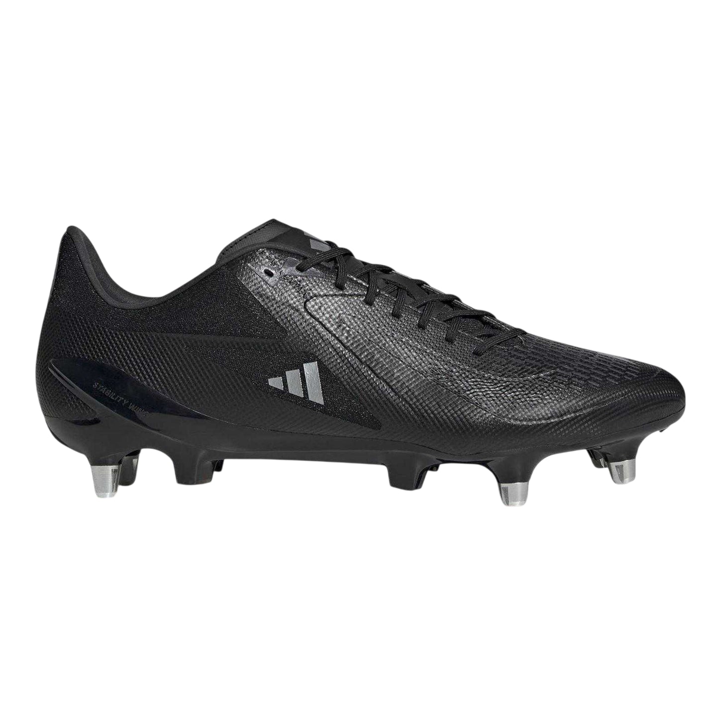 Core Black - Front - Adidas Childrens-Kids Adizero Rs15 Ultimate Soft Ground Rugby Boots