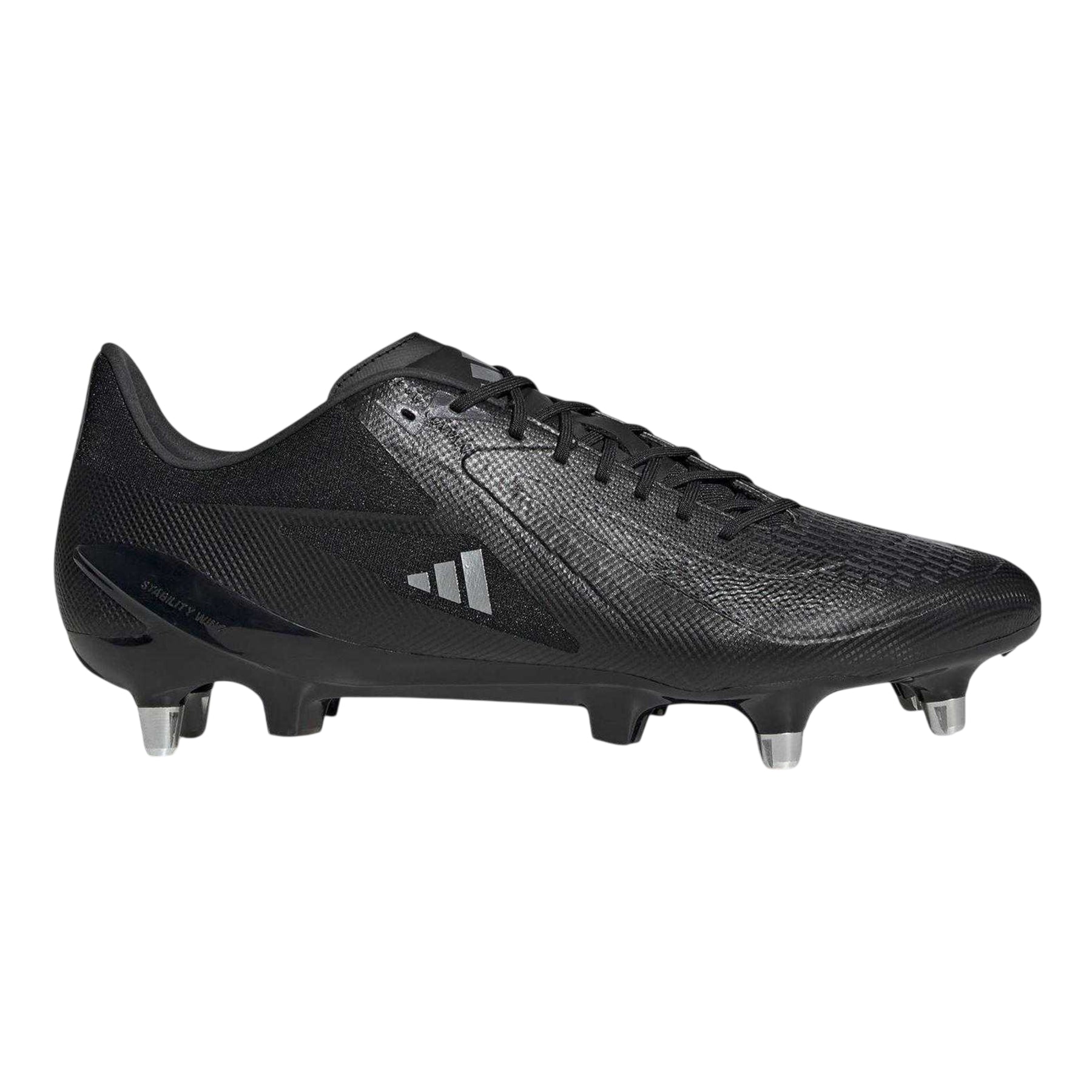 Core Black - Front - Adidas Childrens-Kids Adizero Rs15 Ultimate Soft Ground Rugby Boots