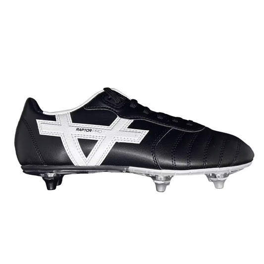 Black - Front - OXEN Mens Rptr Pro Stud Rugby Boots