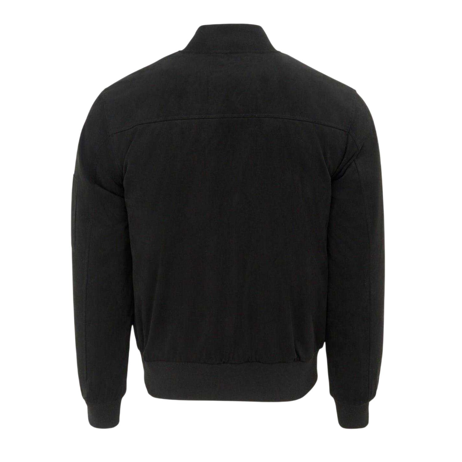 Black - Back - Firetrap Mens Bomber Jacket
