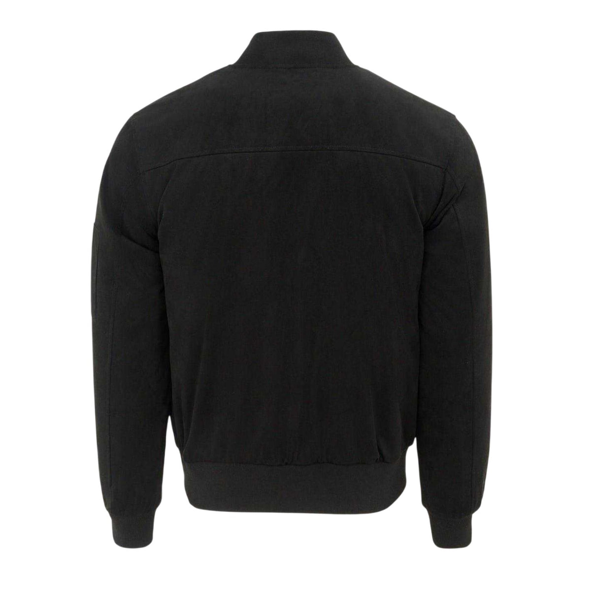 Black - Back - Firetrap Mens Bomber Jacket