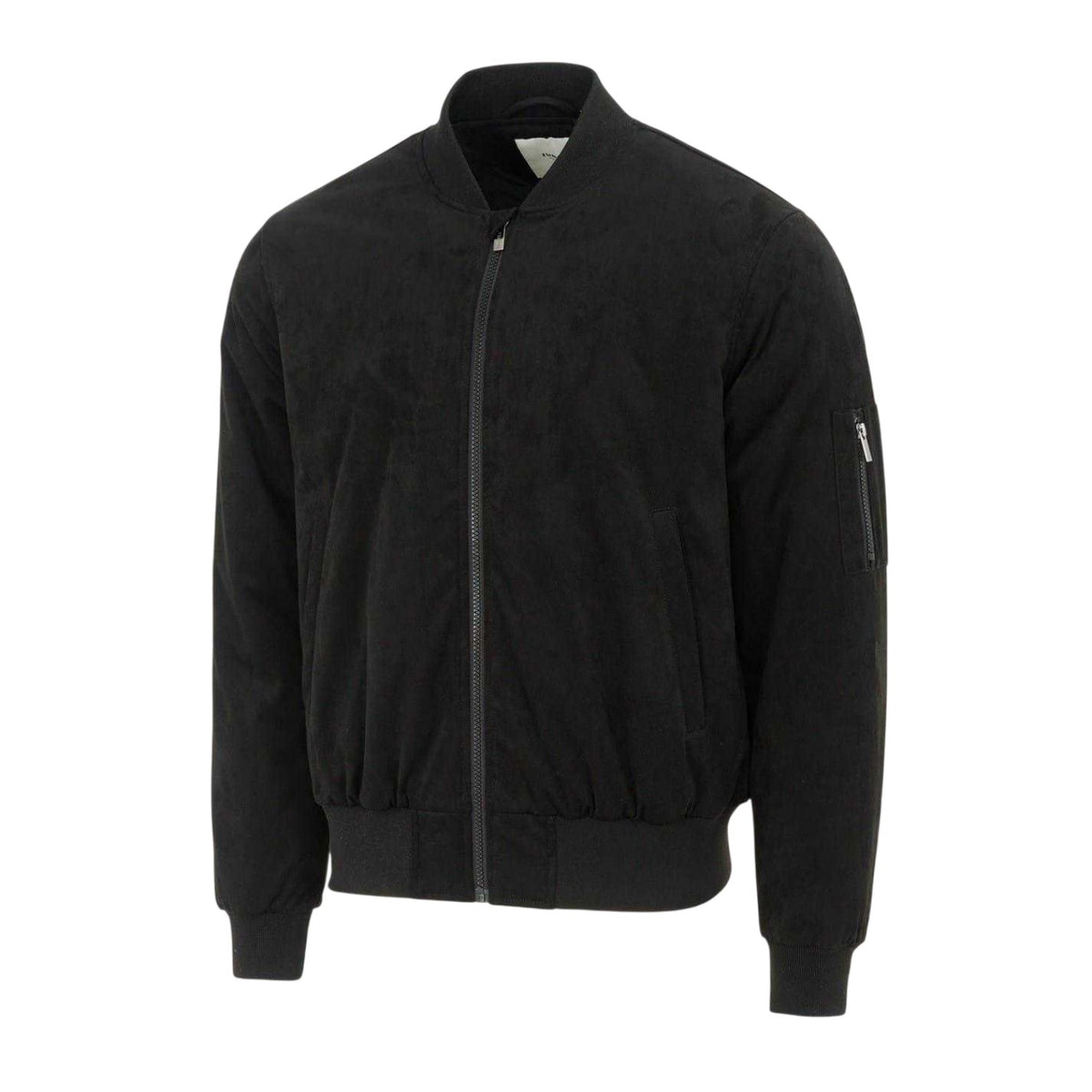 Black - Side - Firetrap Mens Bomber Jacket