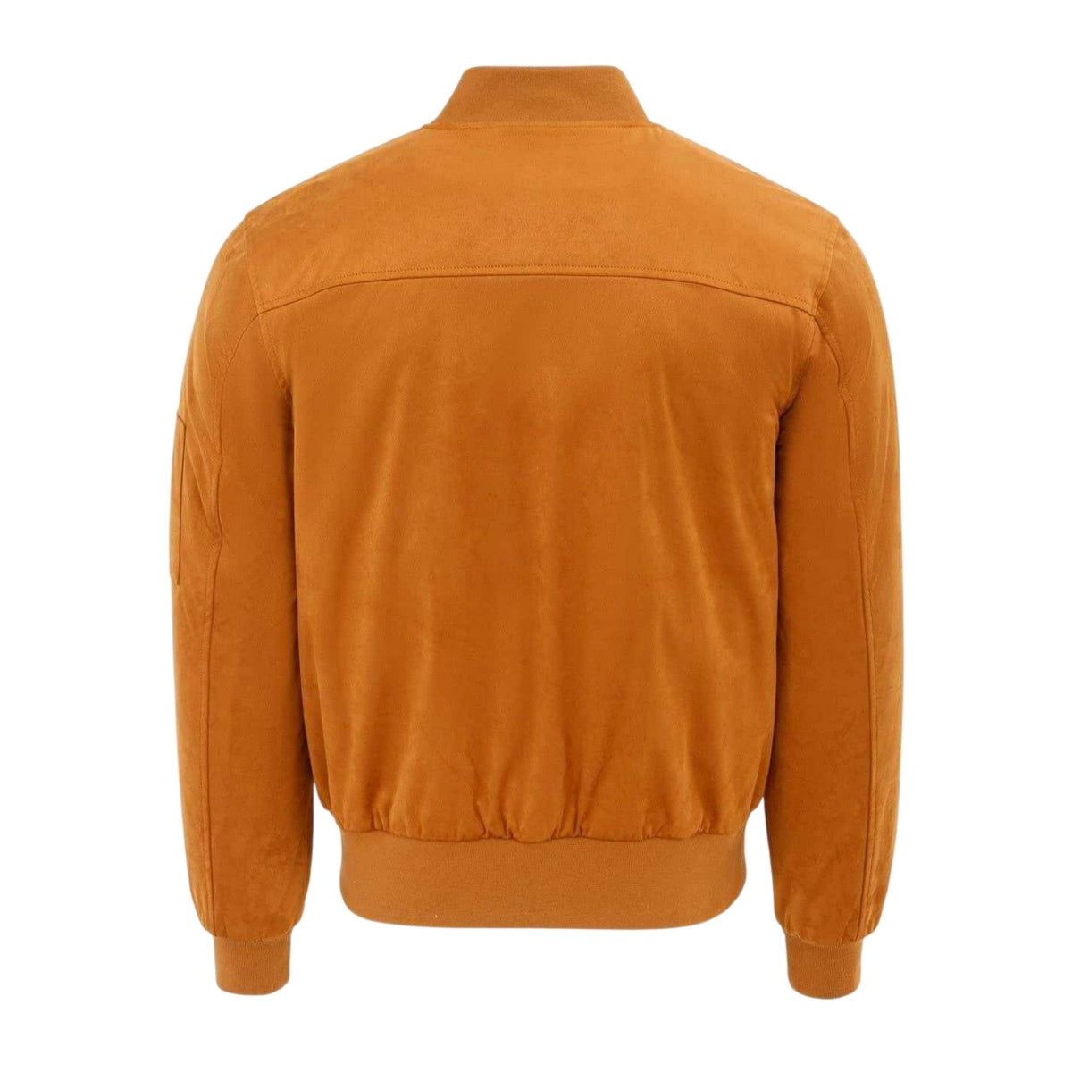 Tan - Back - Firetrap Mens Bomber Jacket