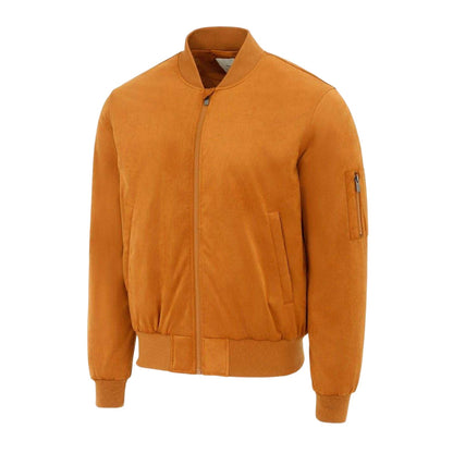 Tan - Side - Firetrap Mens Bomber Jacket