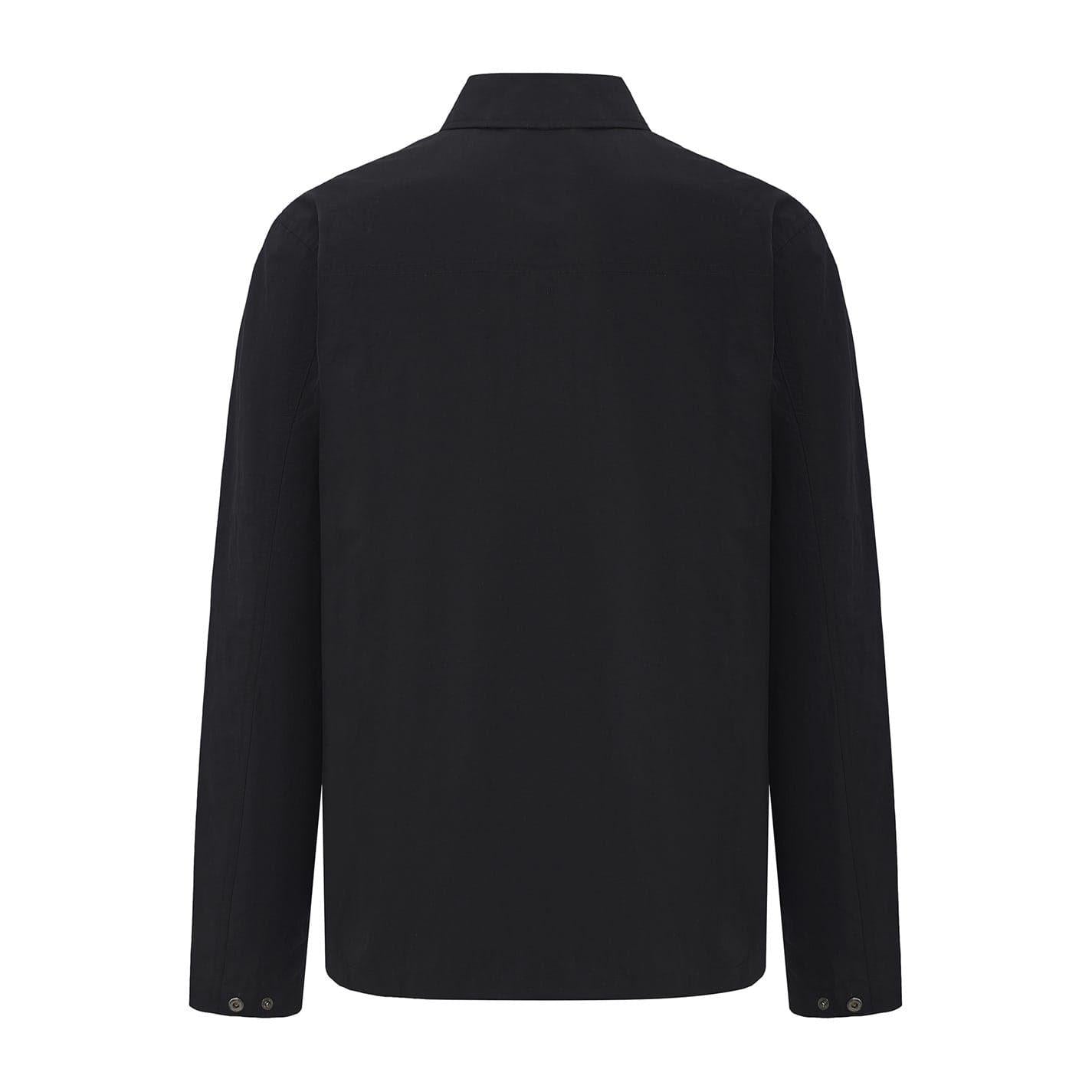 Black - Back - Pretty Green Mens Nylon Overshirt