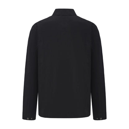 Black - Back - Pretty Green Mens Nylon Overshirt
