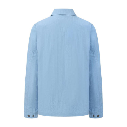 Mid Blue - Back - Pretty Green Mens Nylon Overshirt