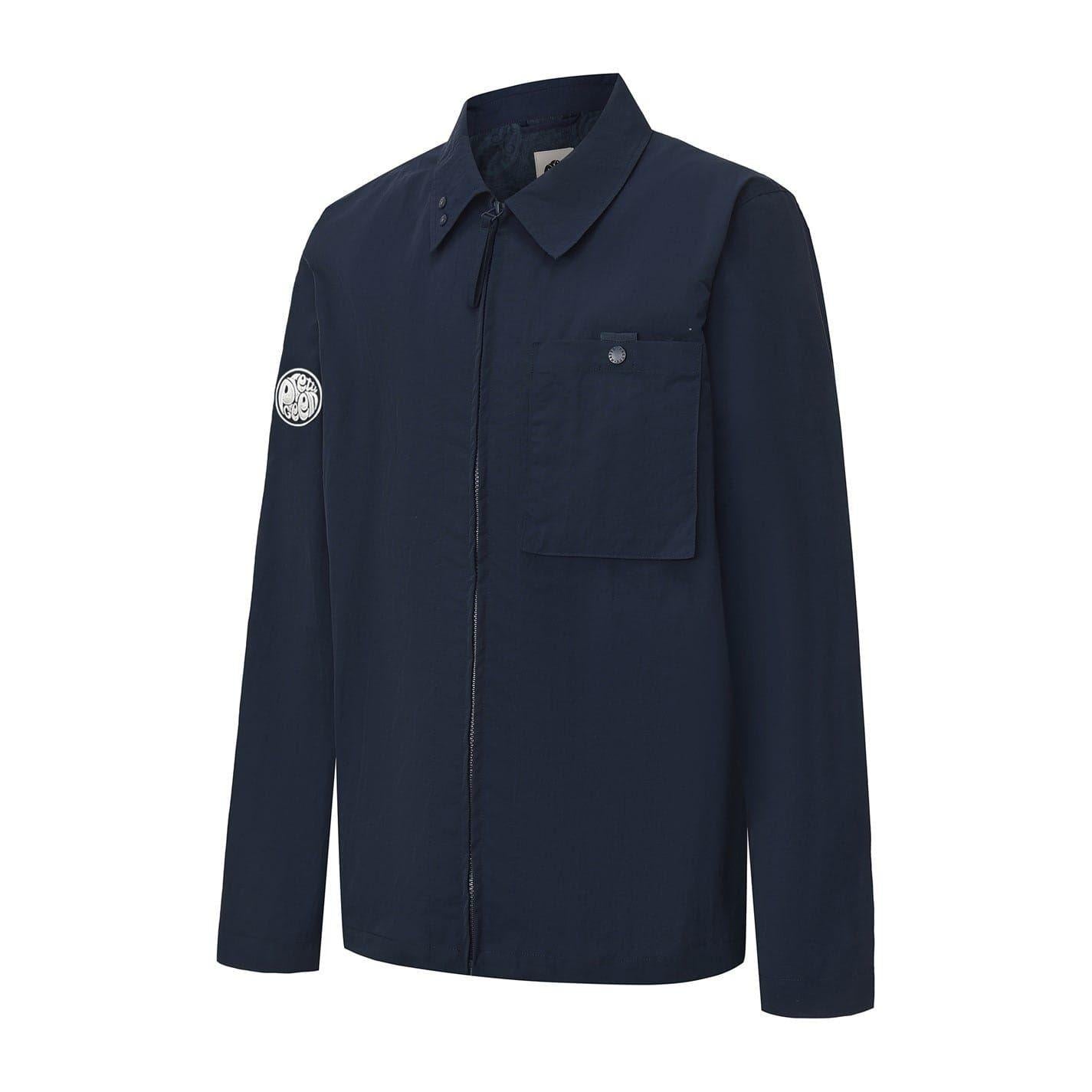 Navy - Front - Pretty Green Mens Nylon Overshirt
