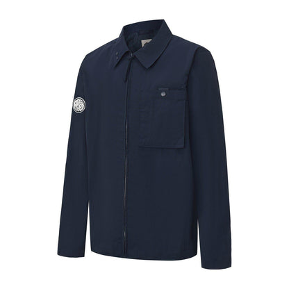Navy - Front - Pretty Green Mens Nylon Overshirt