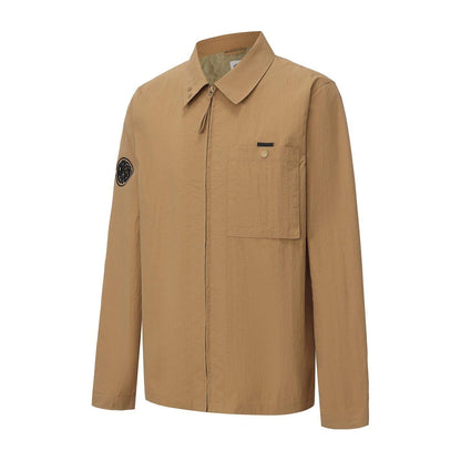 Sand - Front - Pretty Green Mens Nylon Overshirt