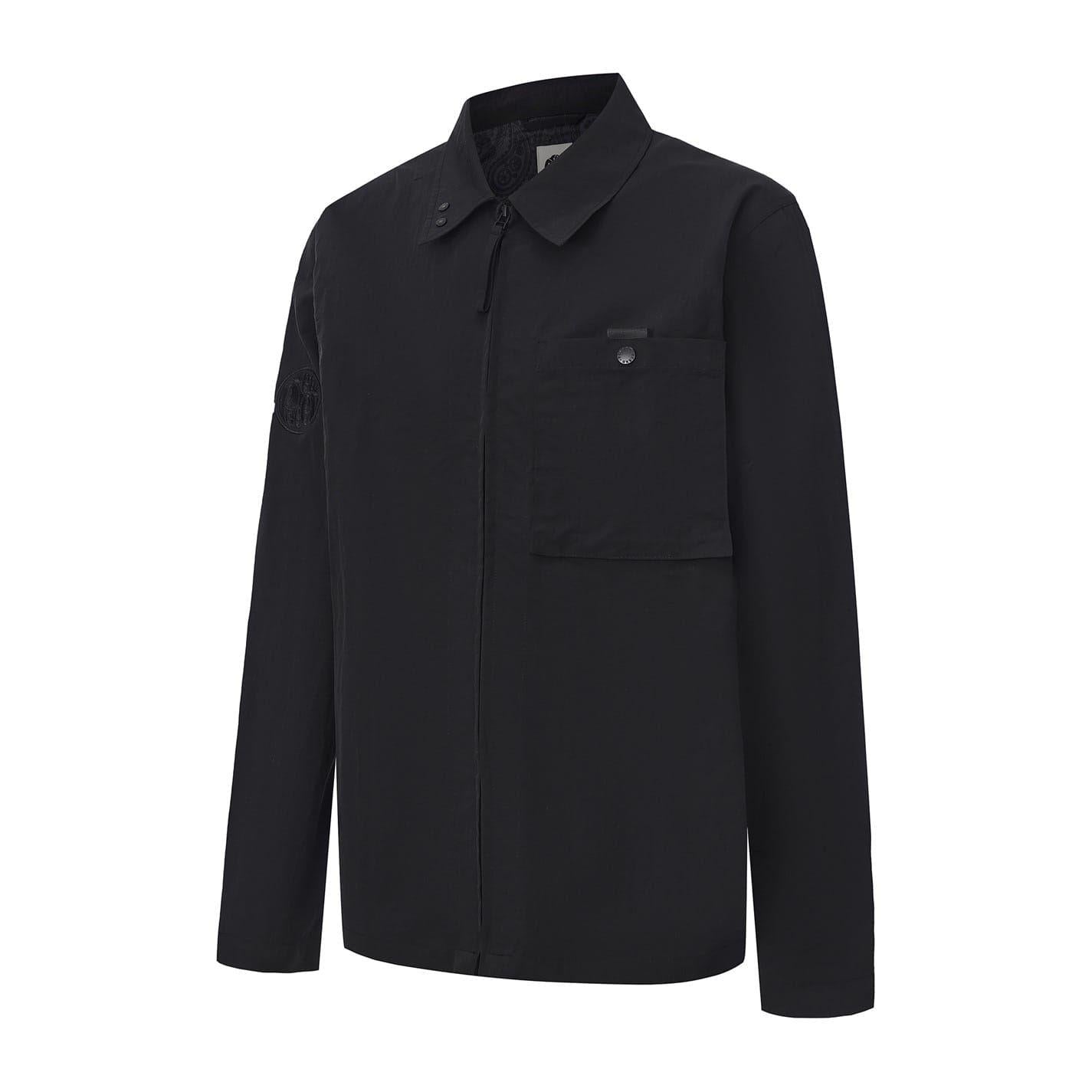 Black - Side - Pretty Green Mens Nylon Overshirt
