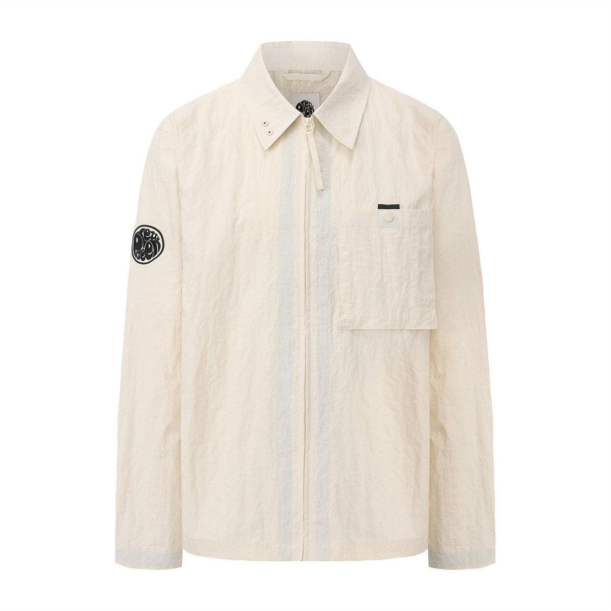 Ecru - Front - Pretty Green Mens Nylon Overshirt
