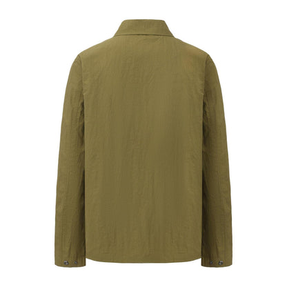Khaki Green - Back - Pretty Green Mens Nylon Overshirt