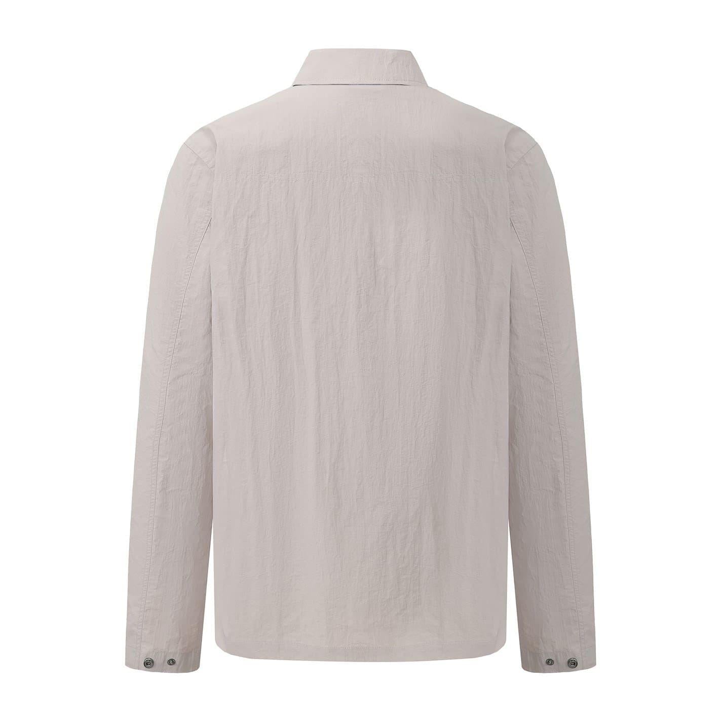 Light Grey - Back - Pretty Green Mens Nylon Overshirt