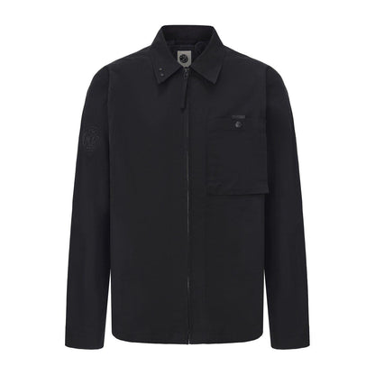 Black - Front - Pretty Green Mens Nylon Overshirt