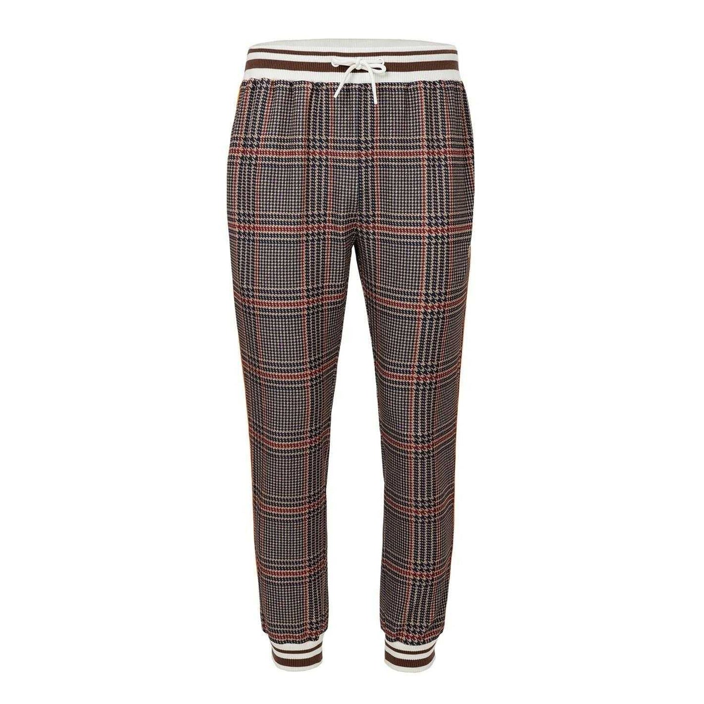 Beige - Lifestyle - Lonsdale Mens Check Plaid Tracksuit