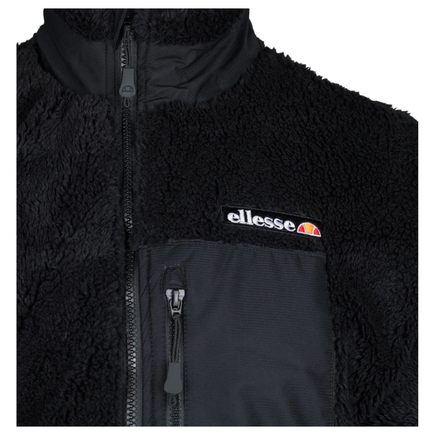 Black - Side - Ellesse Mens Cervacol Fleece Jacket