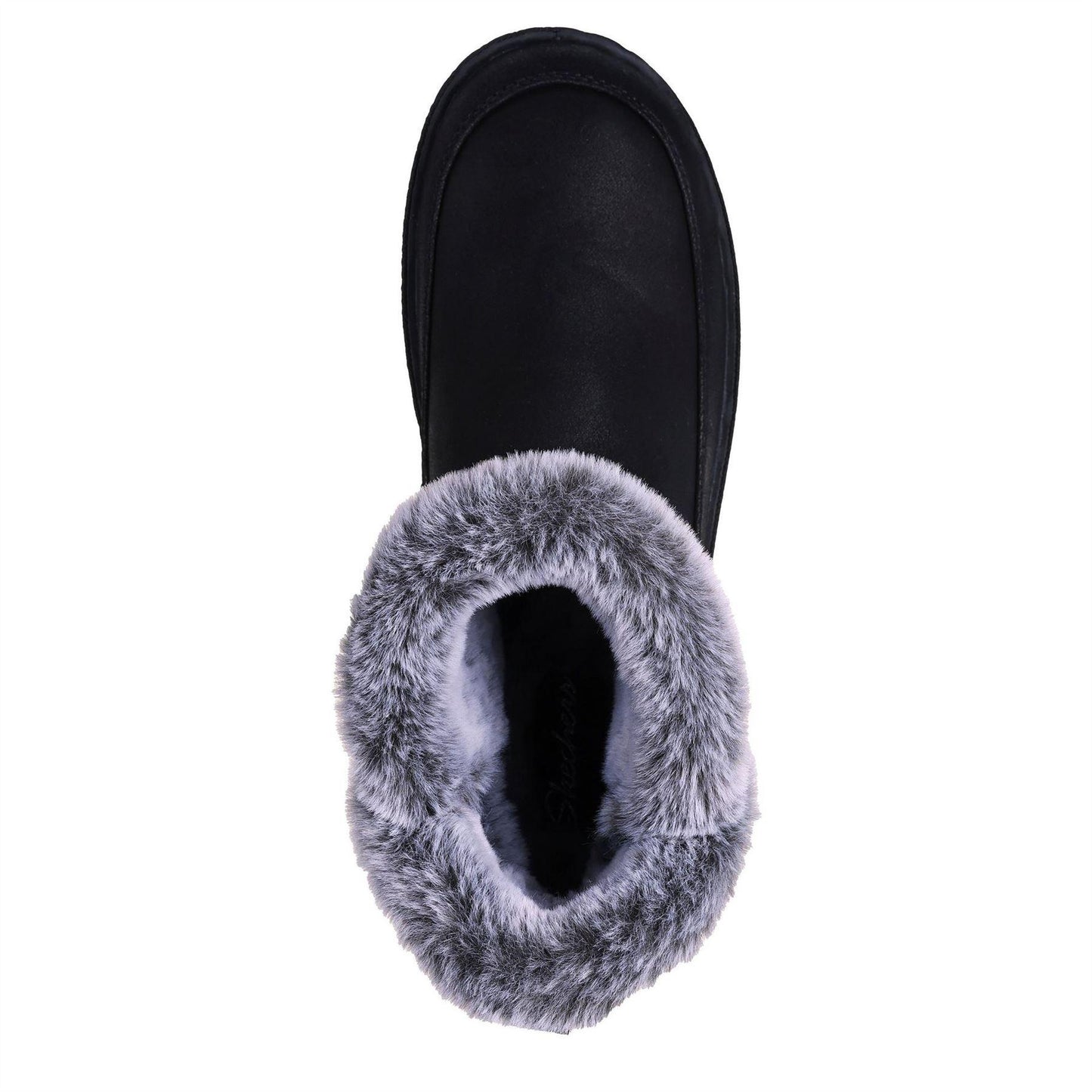 Black - Side - Skechers Womens-Ladies Campfire Flat Slippers