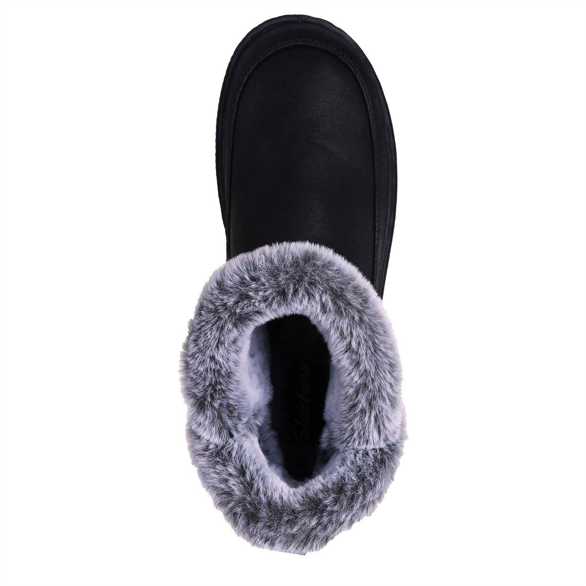 Black - Side - Skechers Womens-Ladies Campfire Flat Slippers
